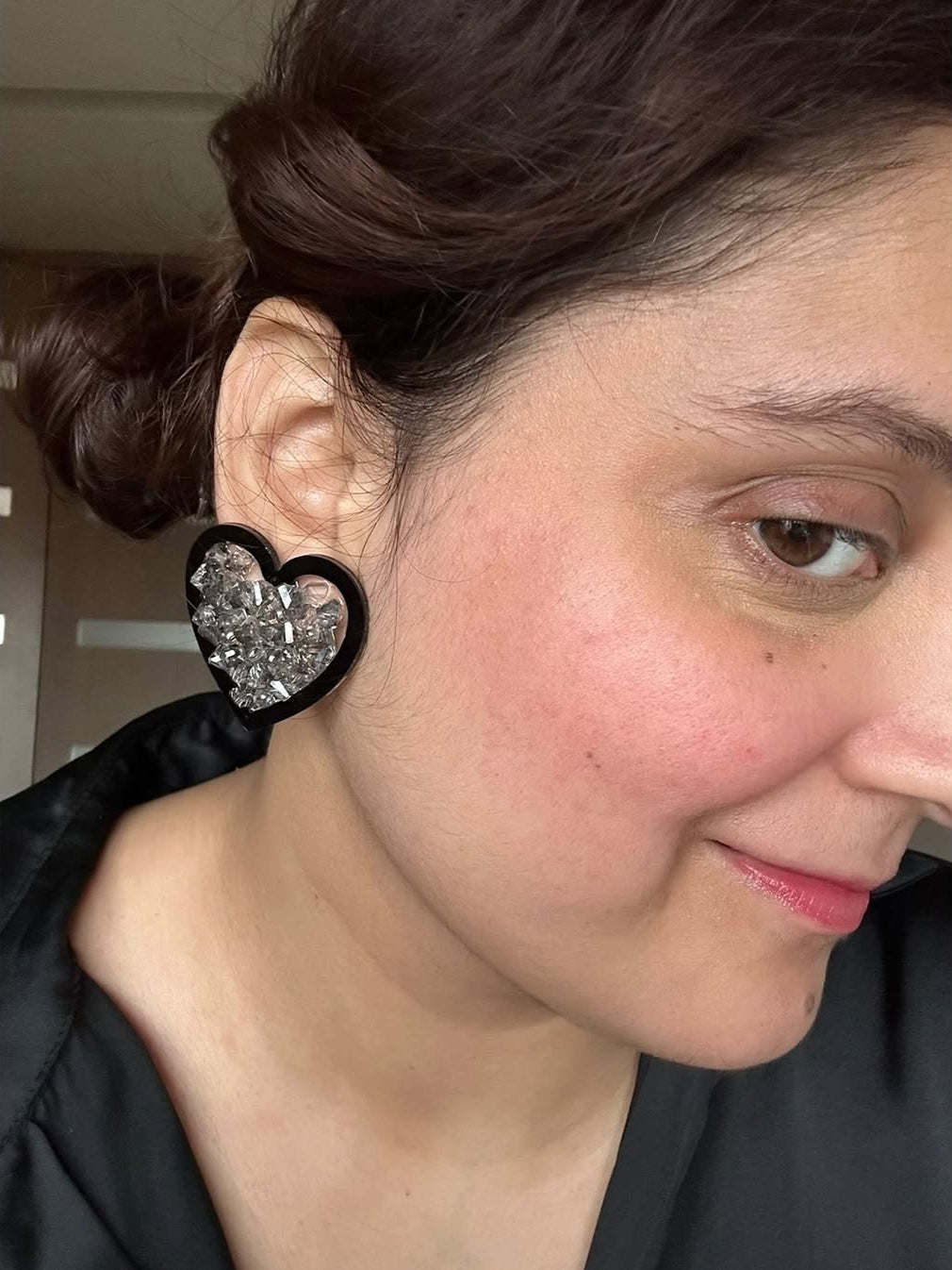Crystal Heart Earrings