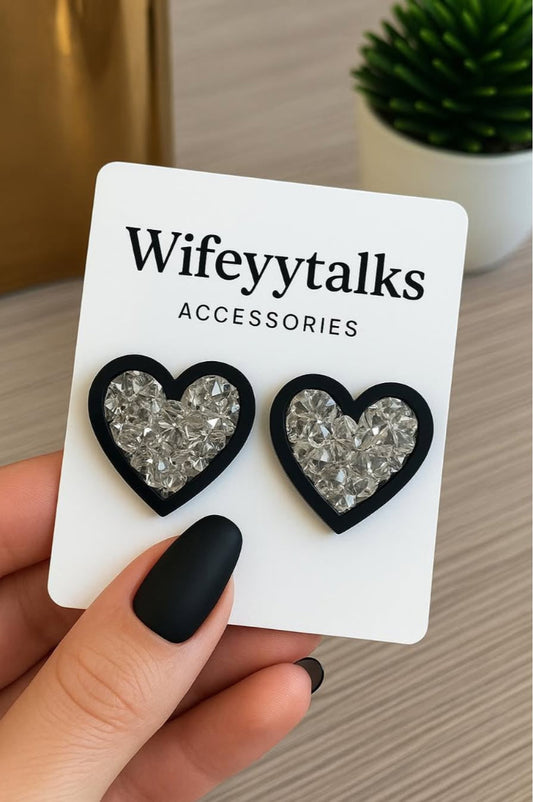 Crystal Heart Earrings